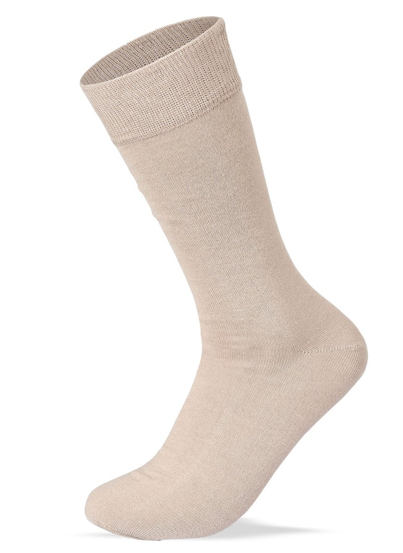 SAM SOCKS Men Set of 3 Classic Socks Plain Black-D.Grey-Beige  - Image 2
