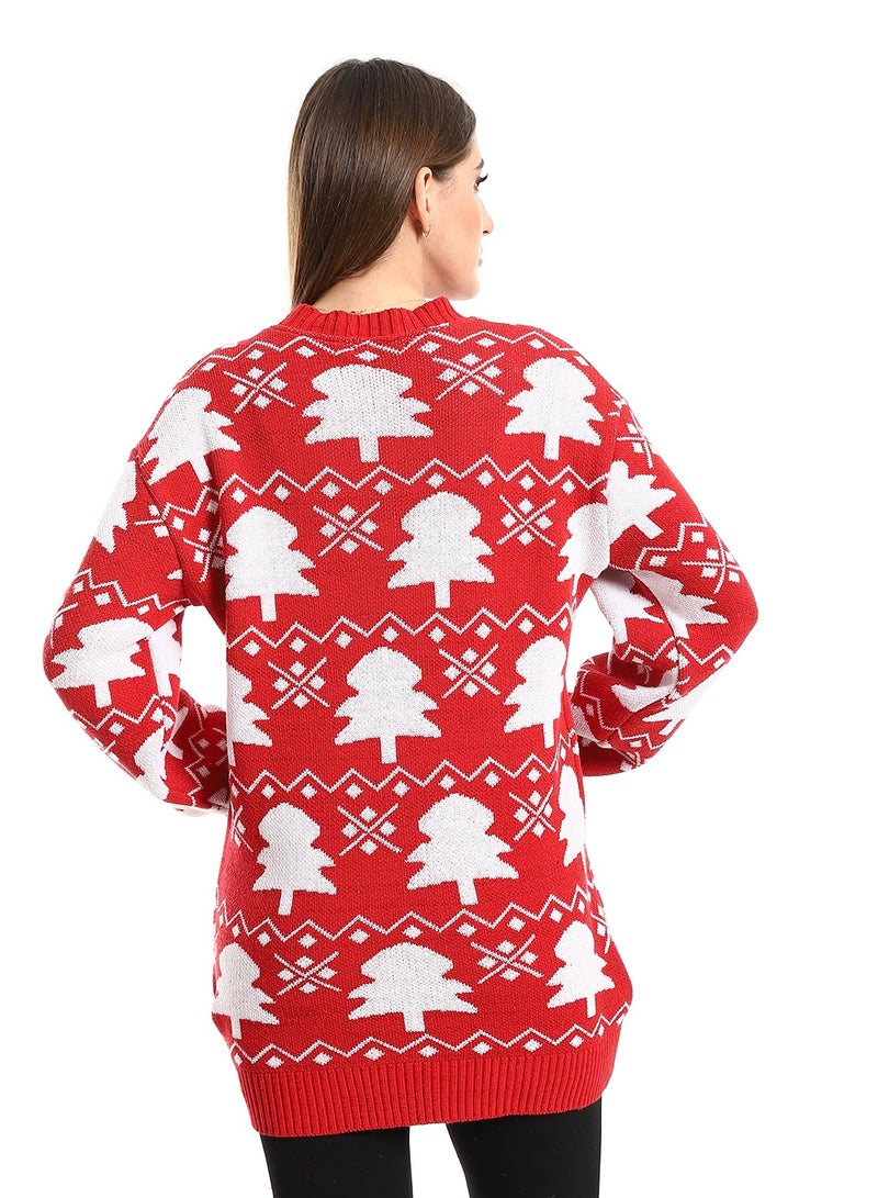 Caesar Women Wool Pullover With Round Neck - Image 4
