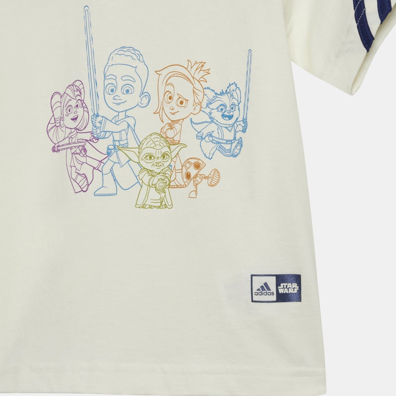 Adidas Kids' x Star Wars Young Jedi T-Shirt and Shorts Set - Image 3