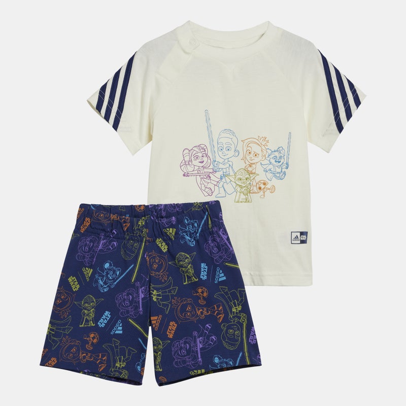 Adidas Kids' x Star Wars Young Jedi T-Shirt and Shorts Set - Image 1