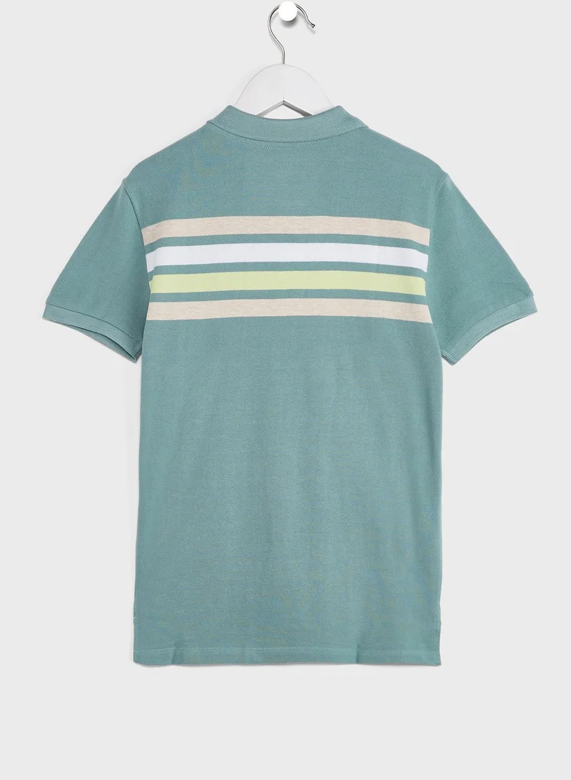 American Eagle Kids Chest Stripe Polo