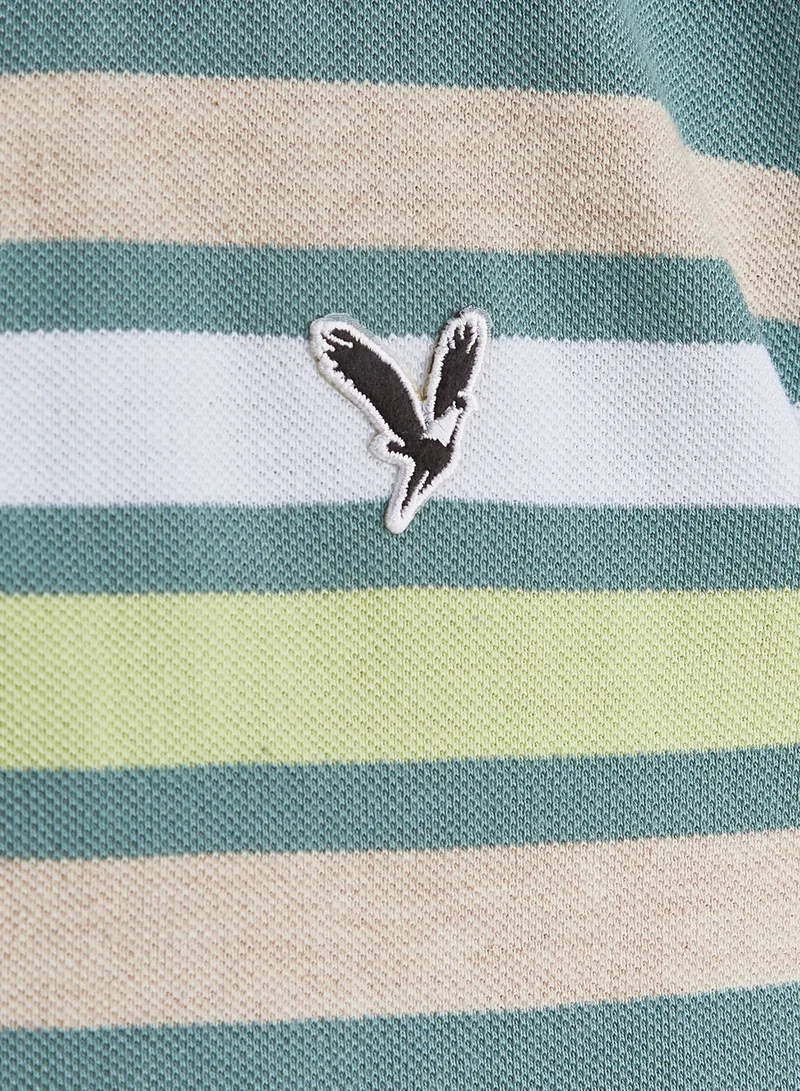 American Eagle Kids Chest Stripe Polo
