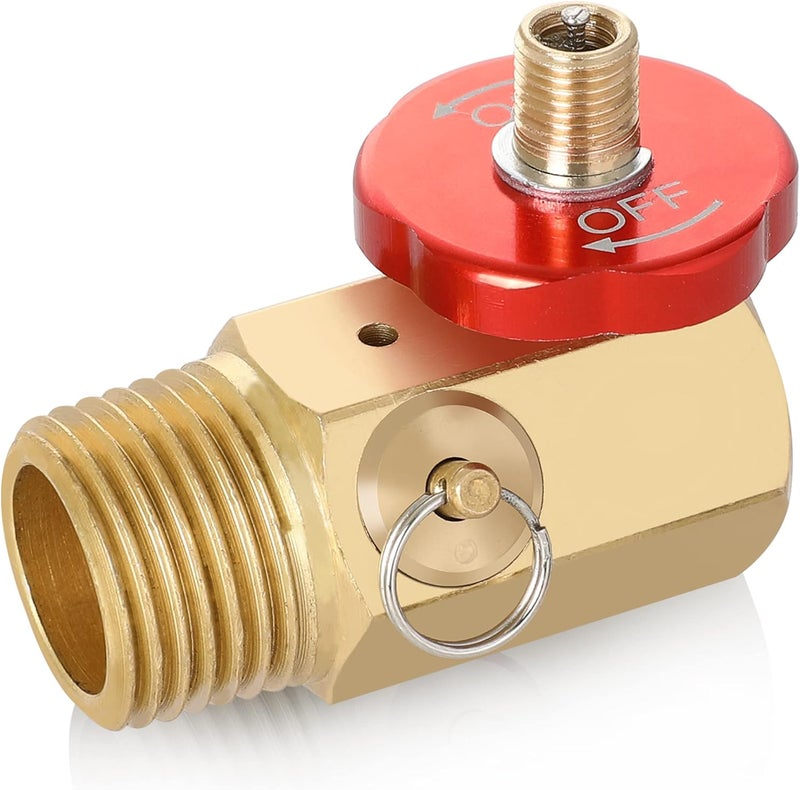 Hromee Air Tank Manifold Tool with Fill Port, Aluminum Shut Off Safety Valve and Relief Bypass 1/2" NPT Tank x 1/4" NPT Hose x 1/8" NPT Gauge for Air Compressor Portable Carry Tank - Image 1