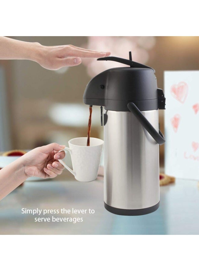  TOMAKEIT TOMAKEIT Airpot Coffee Dispenser Thermal with Pump3L102 Oz Insulated Stainless Steel Large Airpot Coffee Carafe Lever Action for HotCold WaterThermal Carafe for Hot Cocoa for Parties - Image 4