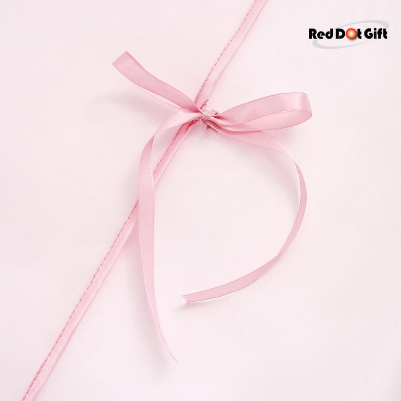Red Dot Gift Pack of 10 Premium Organza Hanging Garment Bag 66''x 24'' / 165 * 60cm Tie with ribbon Dress Bags for Closet and Cloth Storage (Rose Pink) - Image 4