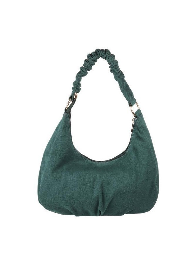 Mochi Green Faux Leather Premium Zipper Casual Hobo Bag For Women - Image 4