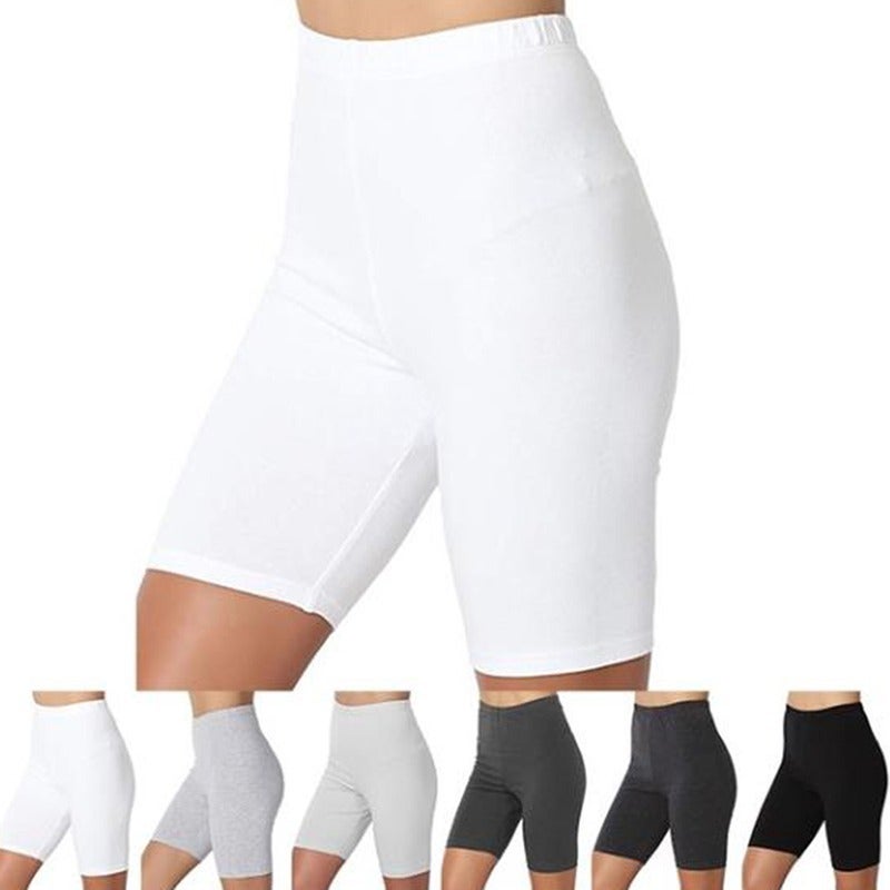 Thickened Five-Point Riding Leggings Tight-Fit Anti-Light Yoga Sanding Milk Silk Running Sports Pants Plus Size - Image 2