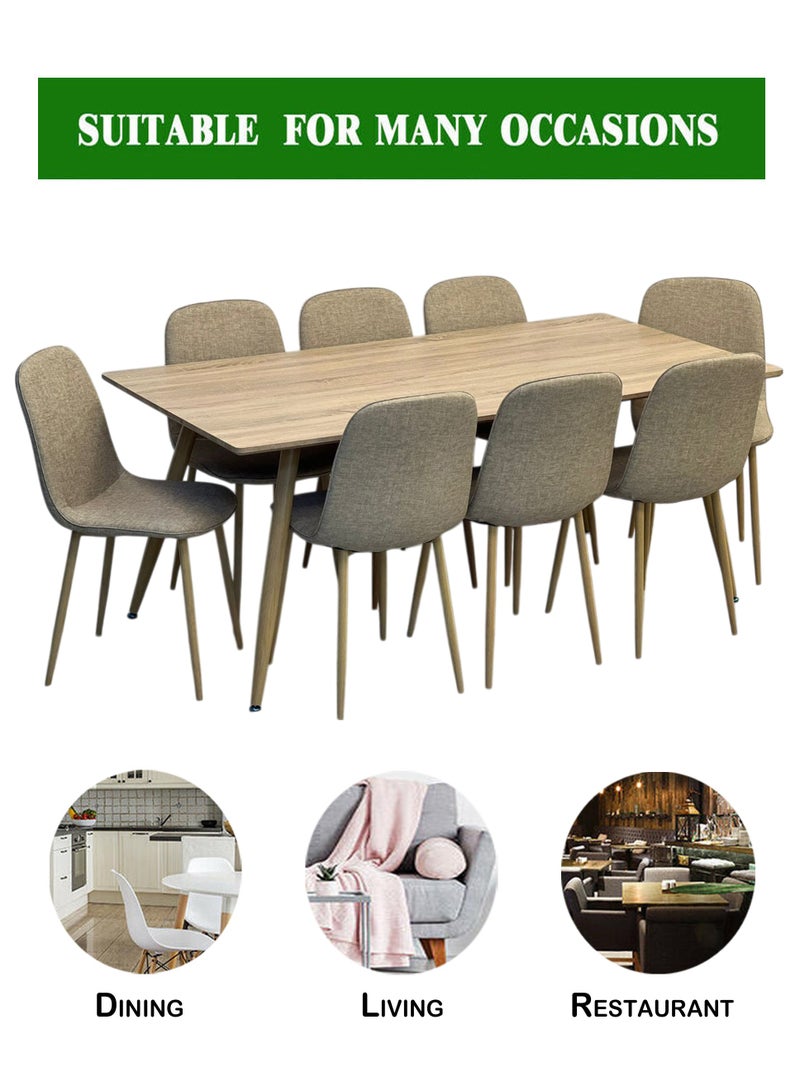 9-Piece Wooden Dining Table Set With 8 Chairs  180*90 CM