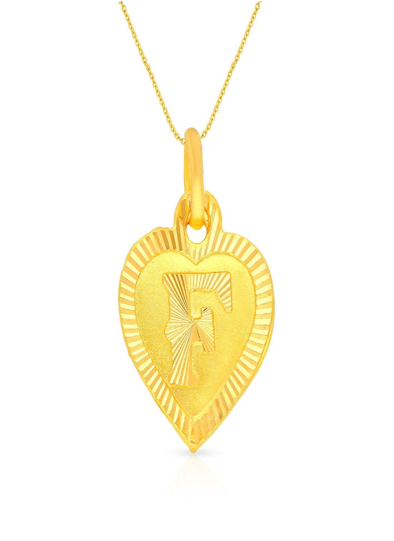 Malabar Gold and Diamonds 22k 916 Purity Gold Pendant for Women EMPN132FY  - Image 1