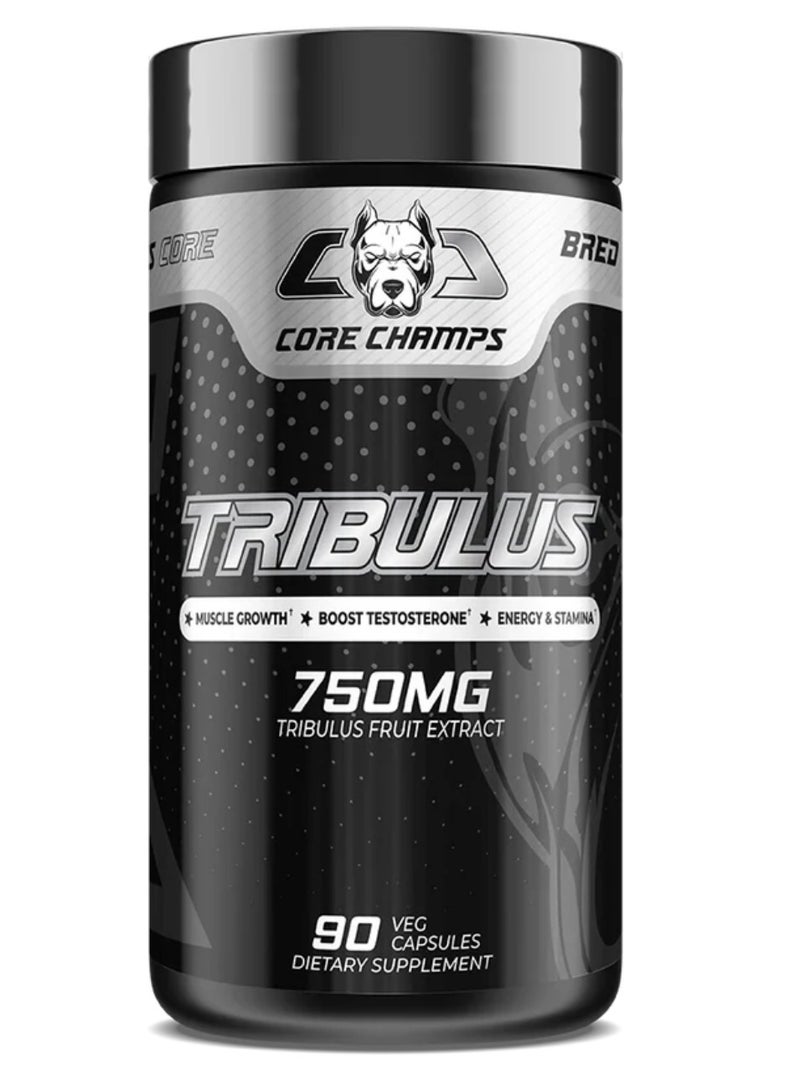 CORE CHAMPS Tribulus Muscle Growth 750 mg 90 Vegetarian Capsules