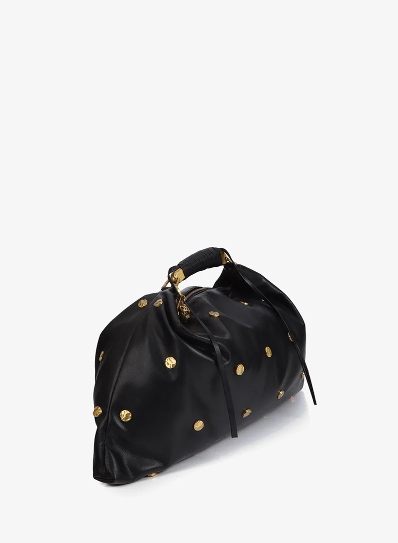Lola Casademunt Studded Textured Hobo Bag
