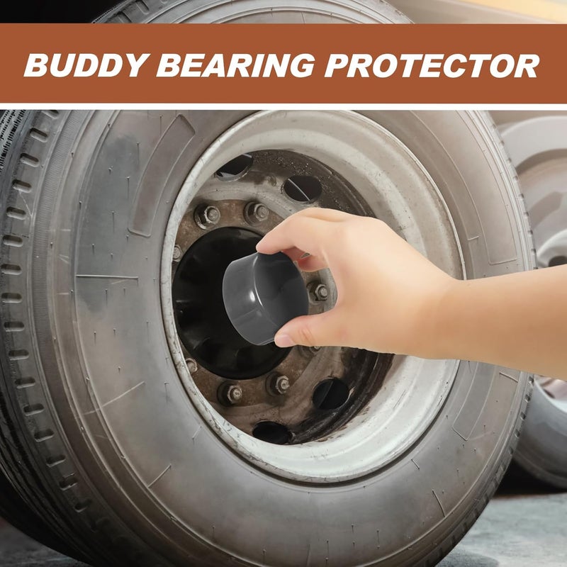Datanly 4 Pcs 1.98 Inch Trailer Wheel Bearing Protector Chromed Bearing Protectors with Protective Bras Trailer Bearing Dust Cap for Trailer Boat - Image 4