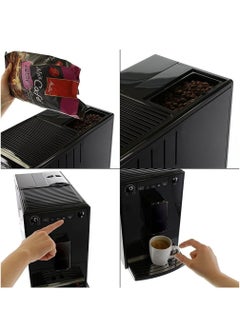 Melitta Solo E950-222, Compact Bean To Cup Coffee Machine With Pre-Brew Function, Automatic Cappuccino Maker, 1400 W, 1.2 Liters, Pure Black  - Image 4