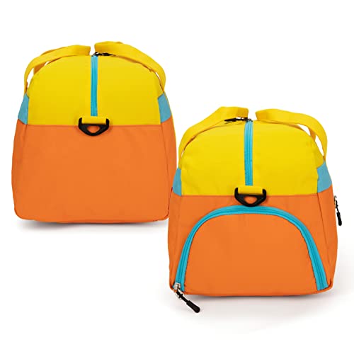 HawLander Kids Duffle Bag for Boys or Girls, Fit School Practice, or Overnight Travel (Orange) - Image 3