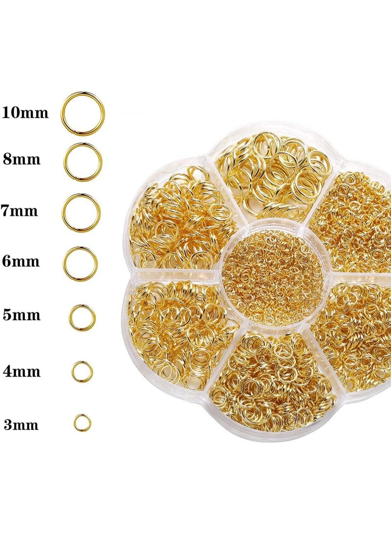 Meetion Open Jump Rings DIY Earring Jump Rings Connectors Bulk Jewelry Kit and Key Ring Chain Accessories for Necklace Bracelet Pendant Choker Repair Making and Jump Rings Supplies - Image 2