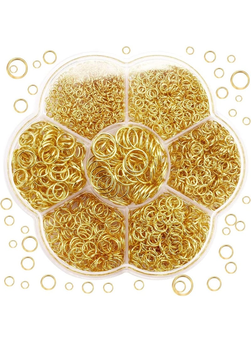 Meetion Open Jump Rings DIY Earring Jump Rings Connectors Bulk Jewelry Kit and Key Ring Chain Accessories for Necklace Bracelet Pendant Choker Repair Making and Jump Rings Supplies - Image 1