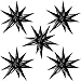 Moukiween 60 Pcs Black Star Balloons 12 Point Cone Explosion Star Foil Balloons for Halloween Christmas Birthday Wedding Graduation Decorations Black - Image 3