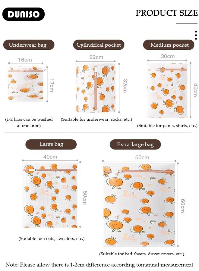DUNISO 5PCS Mesh Laundry Bags, Thickened Washing Machine Bags for Delicates with Premium Zipper, Reusable Travel Storage Organizer Bag for Blouse, Bra, Hosiery, Stocking, Underwear  - Image 4