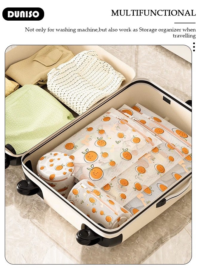 DUNISO 5PCS Mesh Laundry Bags, Thickened Washing Machine Bags for Delicates with Premium Zipper, Reusable Travel Storage Organizer Bag for Blouse, Bra, Hosiery, Stocking, Underwear  - Image 3