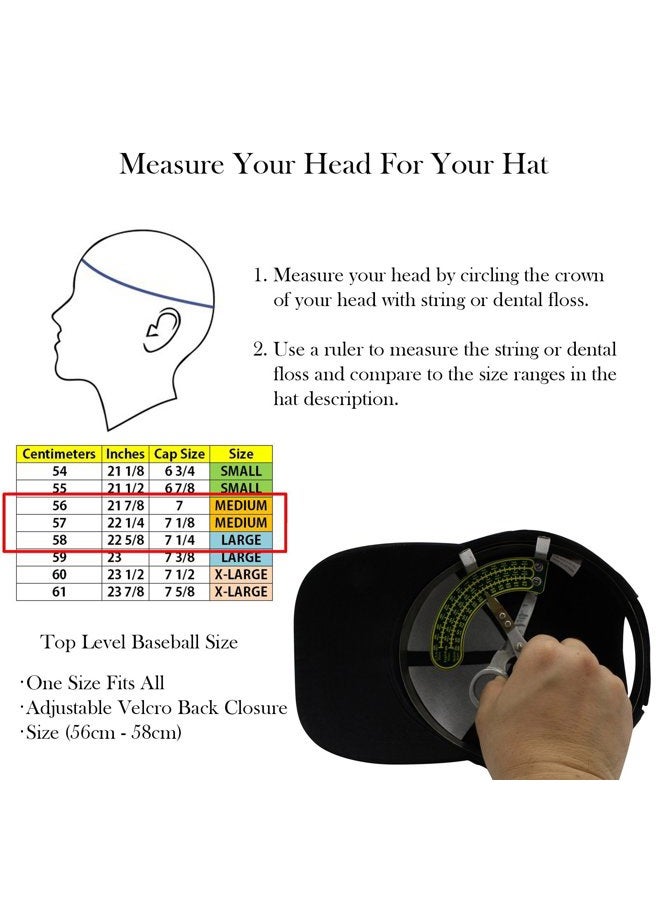Top Level Baseball Cap Men Women - Classic Adjustable Plain Hat - Image 4