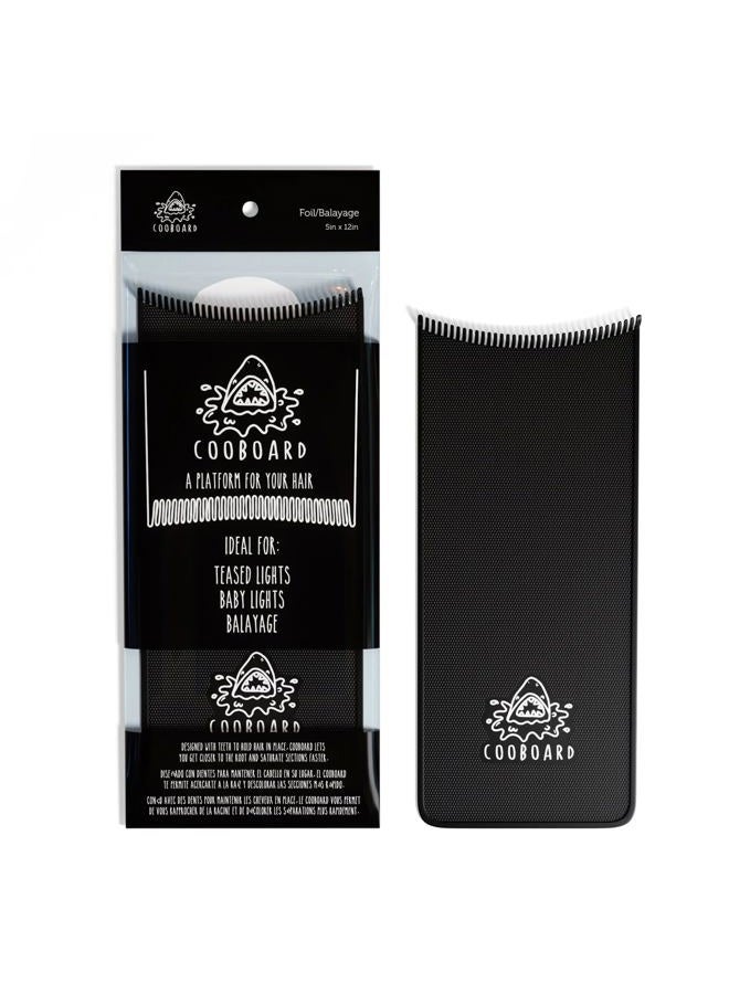 Cooboard Authentic Balayage Board with Teeth | Original Highlighting Paddle from The Maker of Hair Highlighting Kit | Easy to Clean, Sturdy, Lightweight (Black) - Image 1
