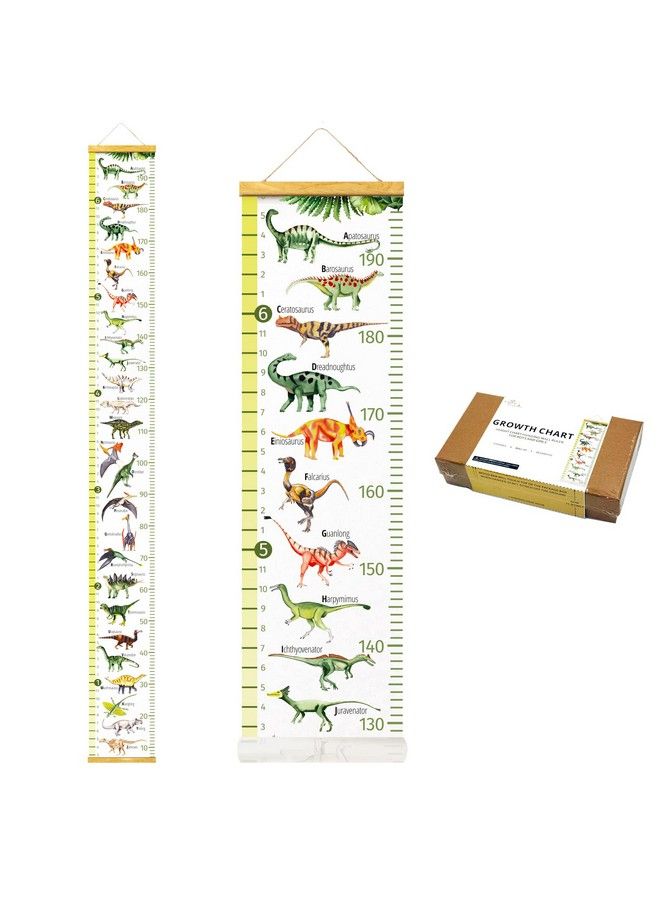 HomeEvolution Kids Growth Chart Height Measuring Chart Classical Canvas Wall Hanging Rulers For Baby Children Girls Bedroom Decor (Dinosaur) - Image 4