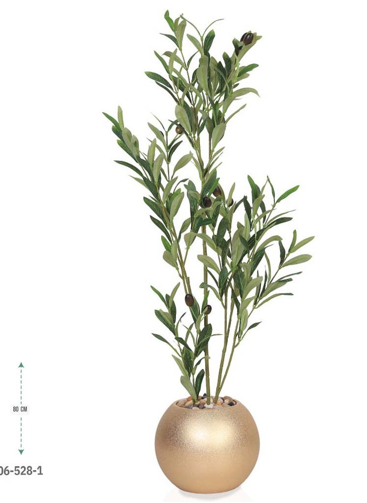 Generic Artificial olive tree with plastic stand  - Image 1