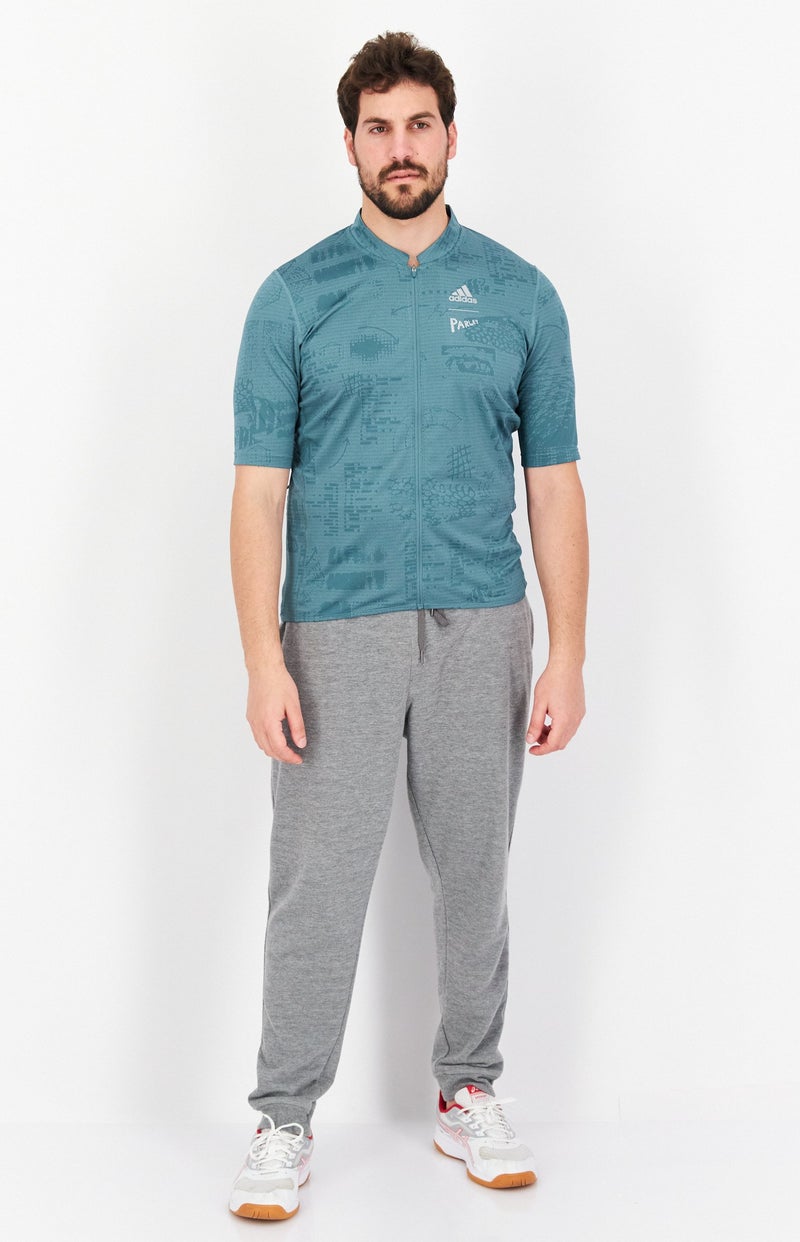 Adidas Men Sportswear Fit Short Sleeve Jersey Shirt, Teal Green - Image 4