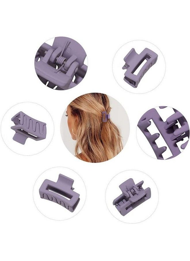 Fameza Small Claw Hair Clips For Women Girls Tiny Hair Claw Clips For Thin/Medium Thick Hair 1.5 Inch Mini Hair Jaw Clips Matte Rectangle Nonslip Clip With Gift Box (Light Morandi Color)  - Image 5
