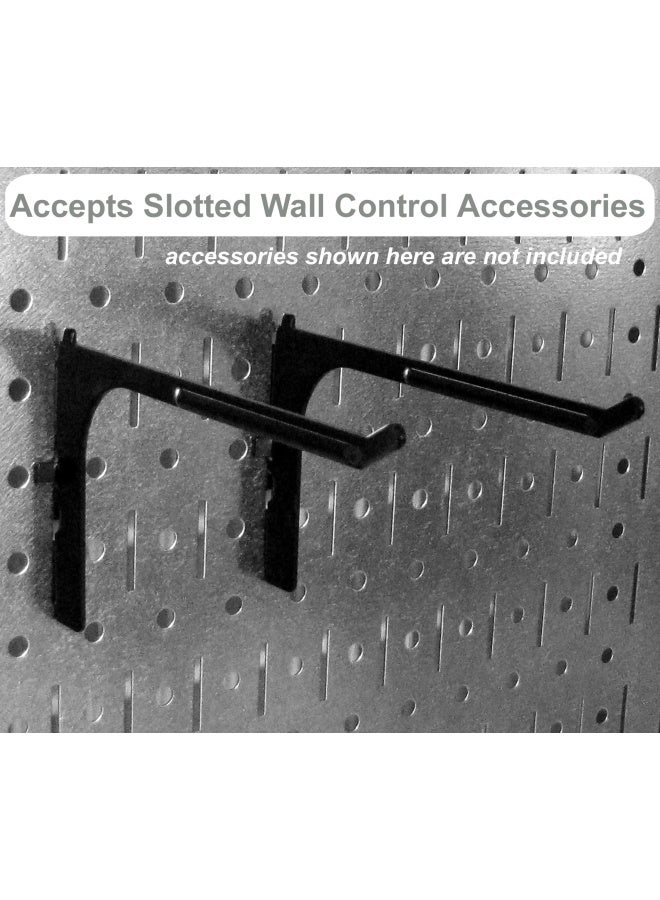 Wall Control 4 ft Metal Pegboard Standard Tool Storage Kit with Orange Toolboard and Black Accessories - Image 3