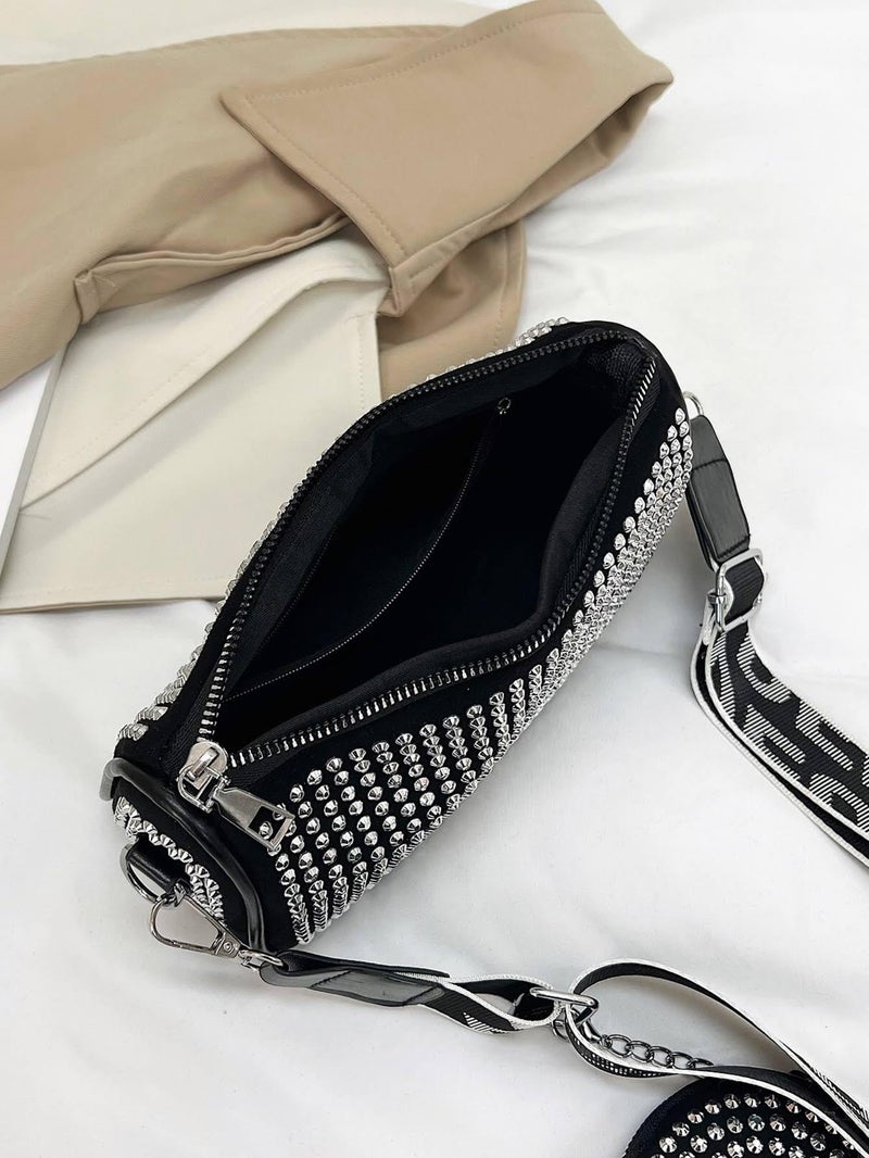 DOSYSO Crossbody Sling Bag Stylish With Pack of Combo Coin Pouch For Women Detachable Broad Strap Evening Clutch Handbags Girls Latest Ladies Side Purse For Party Wedding Wide Belt Shoulder - Image 5