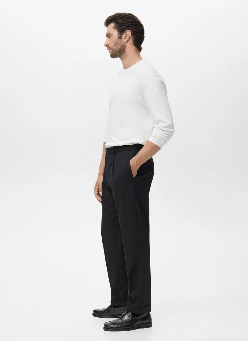 Mango Man  Long sleeve regular fit T-shirt for Men | Best Price UAE
