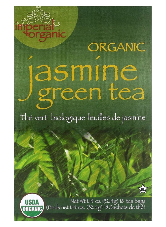 Uncle Lee's Tea Organic Jasmine Green Tea 18 Tea Bags 1.14 oz (32.4 g)