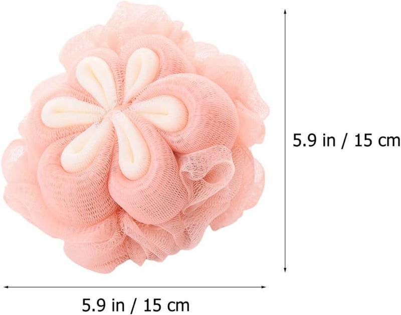 SHOWERORO 3pcs Soft Bath Loofah Shower Puff Sponges Body Washing Scrubbers for Women Home Use Exfoliating Mesh Bathing Accessories Random Color - Image 2