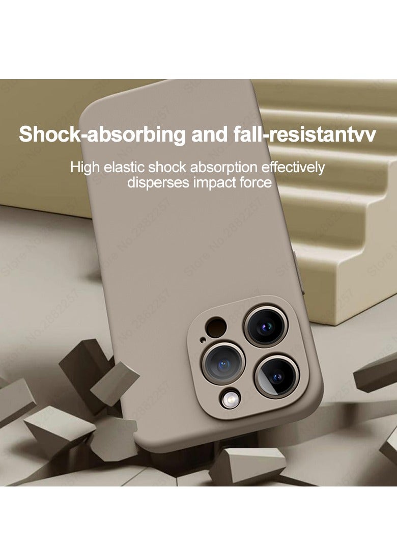 AROAQ Iphone Silicon Case, Silky-soft Touch Full-body Protective Phone Case, Luxury Original Liquid Silicone Case Mention For Iphone 15 Pro Max, 15 Plus, Pro, ( Deep blue ) - Image 2