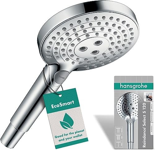 hansgrohe Raindance Select S Hand shower 120 3 sprays water-saving 9 l/min, chrome, 26531000 - Image 1