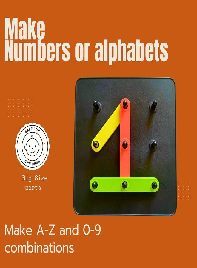 SPARKNEST Montessori Letter & Number Construction Activity Set – Creative Pegboard Puzzle for Kids (3+ Years) | Learn ABCs, Shapes & Fine Motor Skills | STEM Educational Toy Gift - Image 5