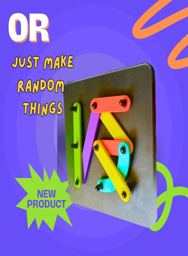 SPARKNEST Montessori Letter & Number Construction Activity Set – Creative Pegboard Puzzle for Kids (3+ Years) | Learn ABCs, Shapes & Fine Motor Skills | STEM Educational Toy Gift - Image 2