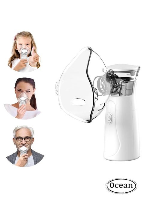 Mesh Nebulizer, Portable Nebulizer, Handheld Mini Vaporizers for Adults and Children,Ultrasonic Humidifier for Home and Travel Use, Steam Mesh Nebulizer with Masks and Mouthpieces