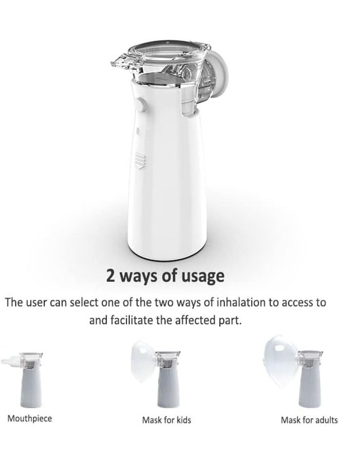 Mesh Nebulizer, Portable Nebulizer, Handheld Mini Vaporizers for Adults and Children,Ultrasonic Humidifier for Home and Travel Use, Steam Mesh Nebulizer with Masks and Mouthpieces