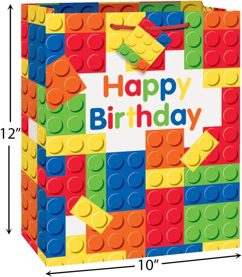 Unique Industries Building Blocks Birthday Gift Bag multi color 125 x 105 - Image 2