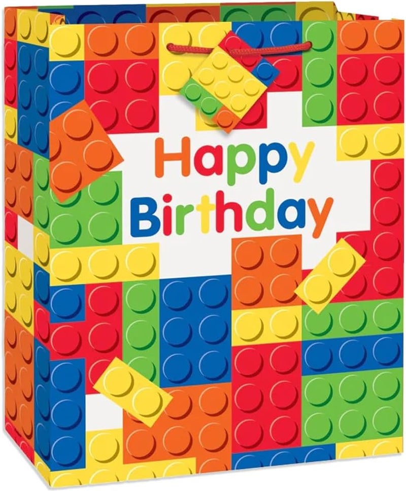 Unique Industries Building Blocks Birthday Gift Bag multi color 125 x 105 - Image 1
