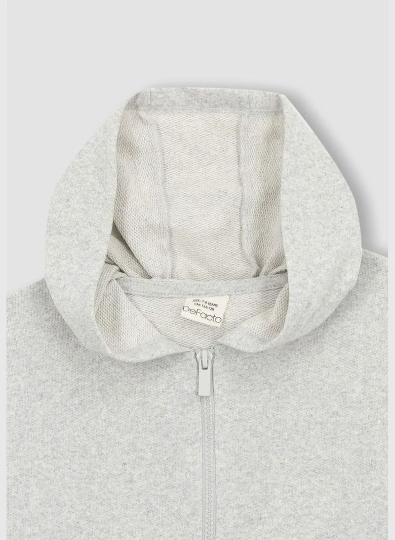 DeFacto Boy Hooded Long Sleeve Knitted Cardigan