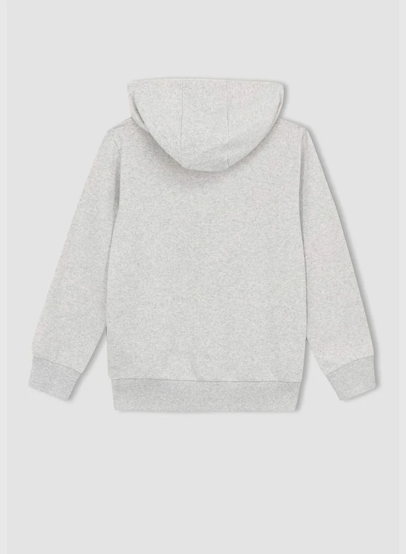 DeFacto Boy Hooded Long Sleeve Knitted Cardigan