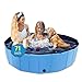 CACSPS Foldable Dog Pool 71 x 12 Large Kiddie Pool with Hard Plastic NonSlip Dog Bath Tub for Outdoor Backyard Collapsible Dog Swimming Pool for Kids Dogs Pets Blue - Image 3