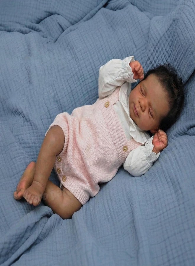 Zero Pam Black Reborn Baby Dolls Silicone Full Body-18 in Black Reborn Dolls Girls, Realistic Baby Doll, Anatomically Correct Full Silicone Babys Doll with Accessories - Image 5