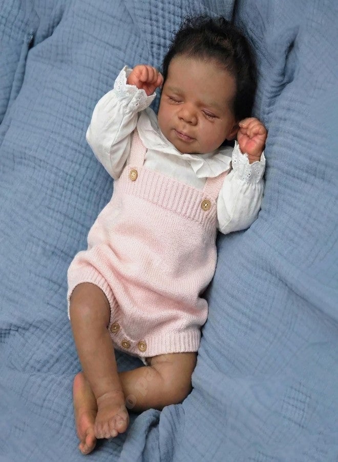 Zero Pam Black Reborn Baby Dolls Silicone Full Body-18 in Black Reborn Dolls Girls, Realistic Baby Doll, Anatomically Correct Full Silicone Babys Doll with Accessories - Image 3