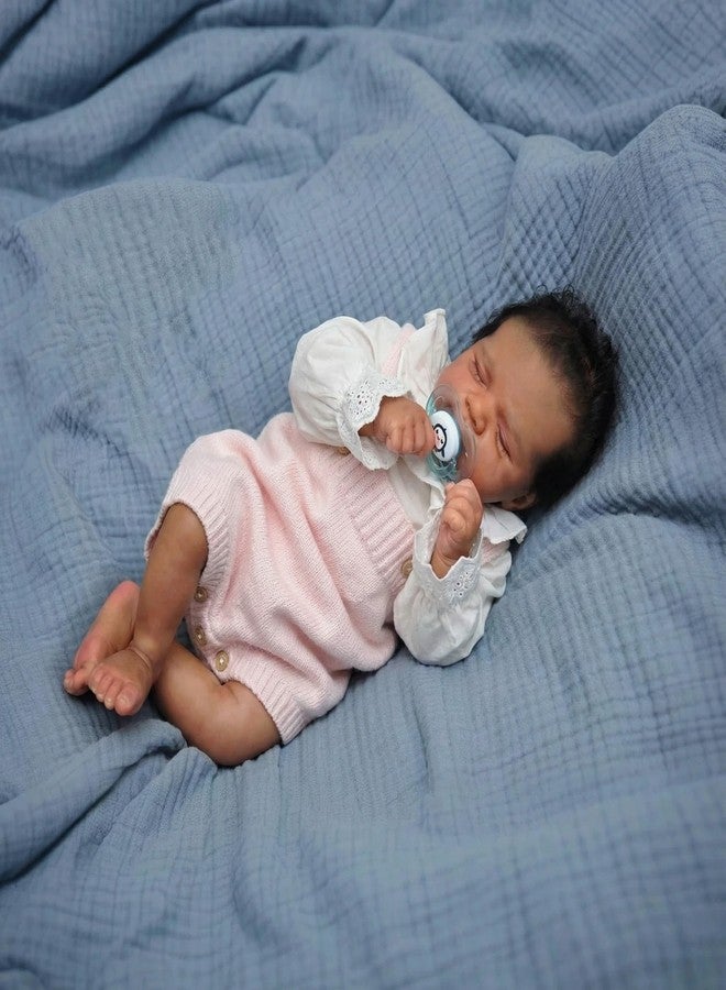 Zero Pam Black Reborn Baby Dolls Silicone Full Body-18 in Black Reborn Dolls Girls, Realistic Baby Doll, Anatomically Correct Full Silicone Babys Doll with Accessories - Image 4