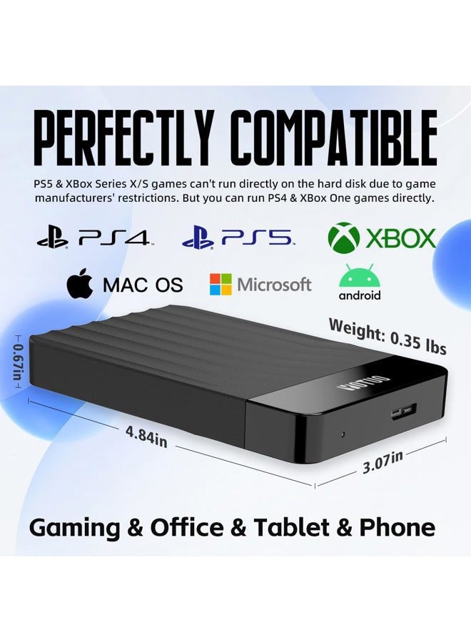 YOTUO Portable 500GB External Hard Drive Storage Expansion Mobile HDD USB 3.0 for PC, Mac, Desktop, Laptop, PS4, Xbox One, Xbox 360, Android, iPhone 15/16/17, Office & Game (Black) - Image 3