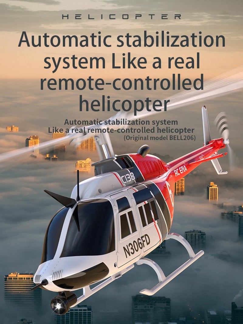 FLYCOLOR C138 RC Helicopter 2.4G 6CH 6-Axis Gyro Altitude Hold 1/33 Remote Control Plane Ready to Fly RTF(RED-White) - Image 2